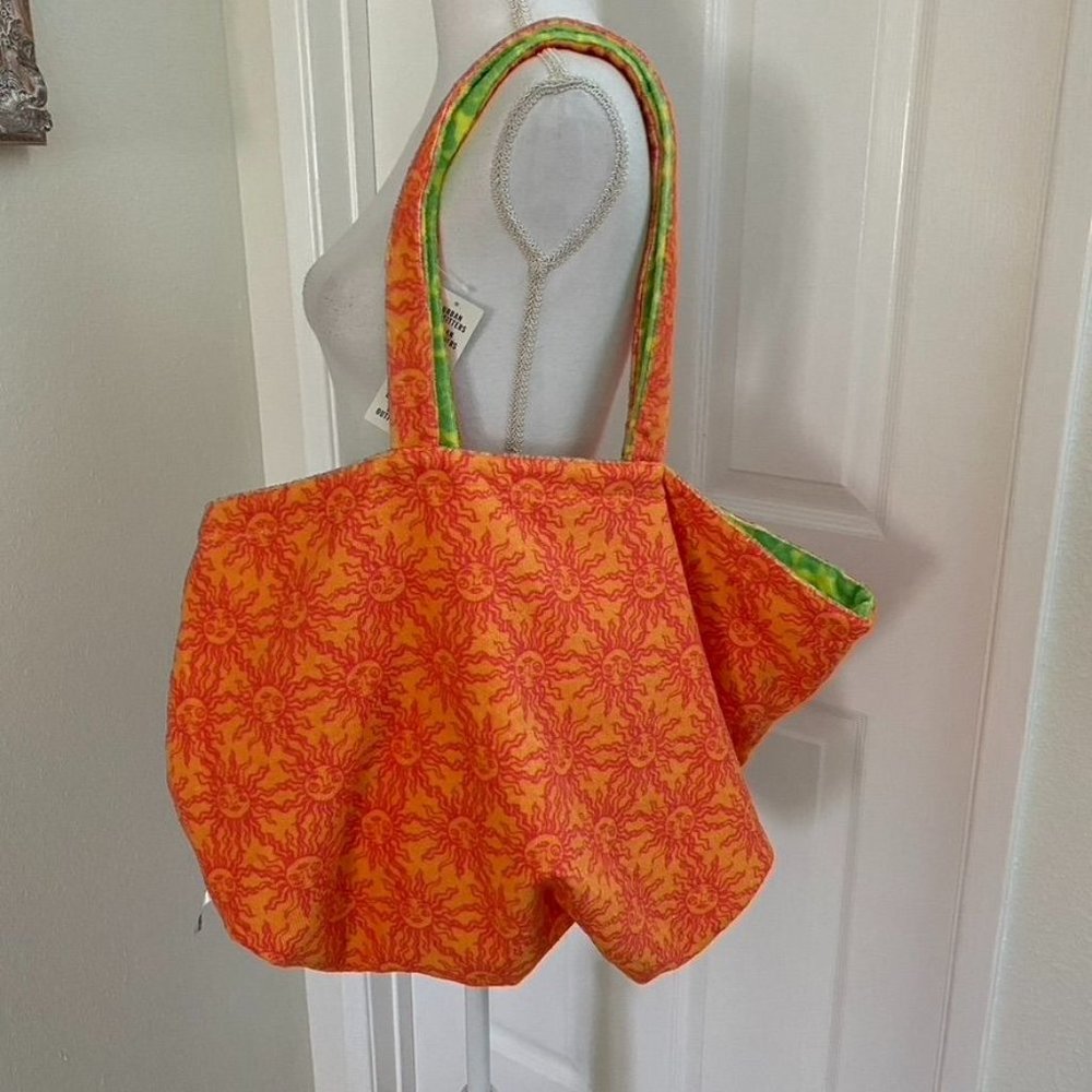 Lucky Printed Terrycloth Reversible Tote Bag Large Beach Poolside B2 - Picture 9 of 9